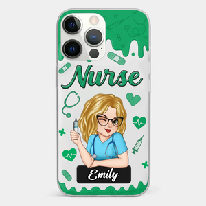 Born To Care, Trained To Heal - Nurse Personalized Custom Clear Phone Case - Appreciation, Thank You Gift, Nurse Life, Doctor Life
