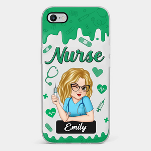 Born To Care, Trained To Heal - Nurse Personalized Custom Clear Phone Case - Appreciation, Thank You Gift, Nurse Life, Doctor Life