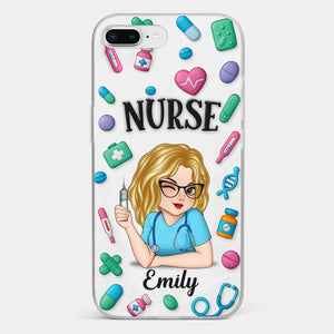 Nurse Life, Best Life - Nurse Personalized Custom 3D Inflated Effect Printed Clear Phone Case - Appreciation, Thank You Gift, Nurse Life, Doctor Life