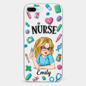 Nurse Life, Best Life - Nurse Personalized Custom 3D Inflated Effect Printed Clear Phone Case - Appreciation, Thank You Gift, Nurse Life, Doctor Life