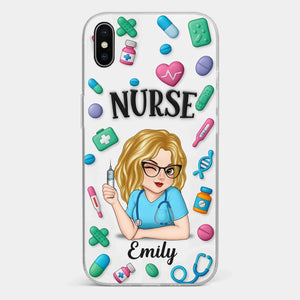 Nurse Life, Best Life - Nurse Personalized Custom 3D Inflated Effect Printed Clear Phone Case - Appreciation, Thank You Gift, Nurse Life, Doctor Life