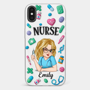 Nurse Life, Best Life - Nurse Personalized Custom 3D Inflated Effect Printed Clear Phone Case - Appreciation, Thank You Gift, Nurse Life, Doctor Life