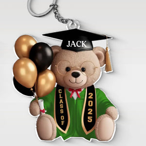 Tassel Worth The Hassle - Family Personalized Custom Shaped Acrylic Keychain - Graduation Gift For Family Members, Siblings, Brothers, Sisters
