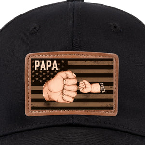 Together, We're Unstoppable - Family Personalized Custom Leather Patch Hat - Father's Day, Gift For Dad, Grandpa