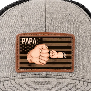 Together, We're Unstoppable - Family Personalized Custom Leather Patch Hat - Father's Day, Gift For Dad, Grandpa
