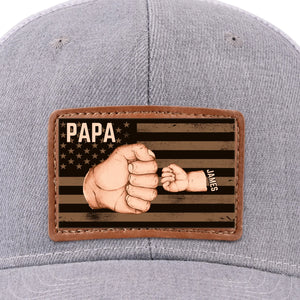 Together, We're Unstoppable - Family Personalized Custom Leather Patch Hat - Father's Day, Gift For Dad, Grandpa