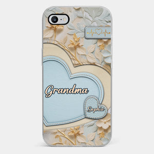 Tied Together By Love - Family Personalized Custom 3D Inflated Effect Printed Clear Phone Case - Mother's Day, Gift For Mom, Grandma