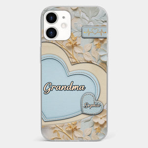 Tied Together By Love - Family Personalized Custom 3D Inflated Effect Printed Clear Phone Case - Mother's Day, Gift For Mom, Grandma