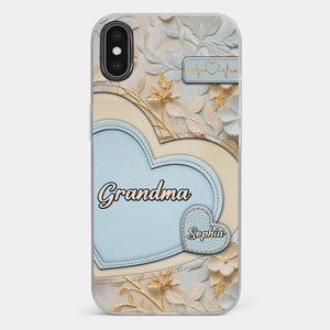 Tied Together By Love - Family Personalized Custom 3D Inflated Effect Printed Clear Phone Case - Mother's Day, Gift For Mom, Grandma