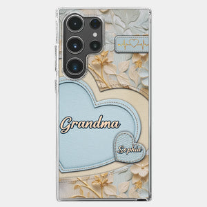 Tied Together By Love - Family Personalized Custom 3D Inflated Effect Printed Clear Phone Case - Mother's Day, Gift For Mom, Grandma