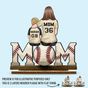 Teammates For Life - Family Personalized Custom Shaped 2-Layered Wooden Plaque With Flat Stand - Mother's Day, House Warming Gift For Mom, Sport Lovers, Sport Players