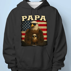 No Storm Too Big With Papa In The Sky - Family Personalized Custom Unisex T-shirt, Premium T-shirt, Hoodie - Father's Day, Gift For Dad, Grandpa