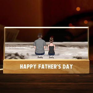 Forever Your Little Crew - Family Personalized Custom Acrylic Letters 3D LED Night Light - Father's Day, Gift For Dad, Grandpa