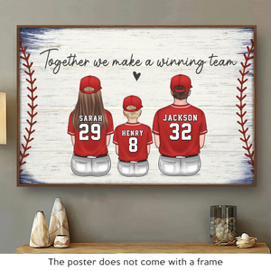 Family, The Ultimate Winning Team - Family Personalized Custom Horizontal Poster - Father's Day, Gift For Dad, Sport Lovers, Sport Players