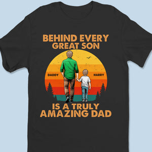 Dad And Son Strong Bond - Family Personalized Custom Unisex T-shirt, Premium T-shirt, Hoodie - Father's Day, Gift For Dad, Grandpa