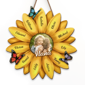 Custom Photo The World Best Nana - Family Personalized Custom Home Decor Wood Sign - House Warming Gift For Mom, Grandma Copy