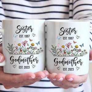 From Bestie To Godmother - Bestie Personalized Custom Mug - Gift For Best Friends, BFF, Sisters