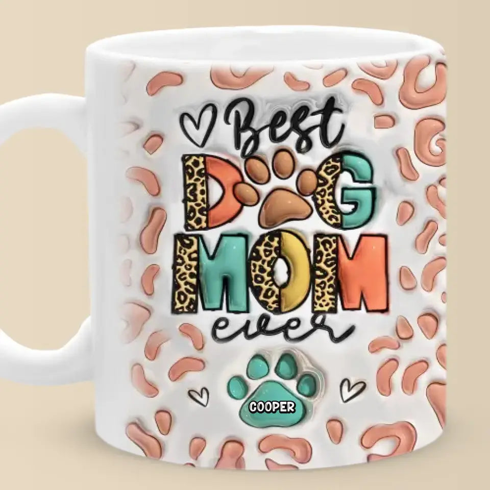 I'm Just A Full-Time Dog Mom - Dog Personalized Custom 3D Inflated Effect Printed Mug - Gift For Pet Owners, Pet Lovers