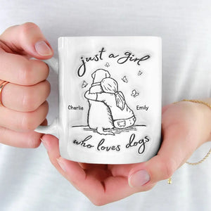 A Girl Loves Dogs - Dog Personalized Custom 3D Inflated Effect Printed Mug - Gift For Pet Owners, Pet Lovers