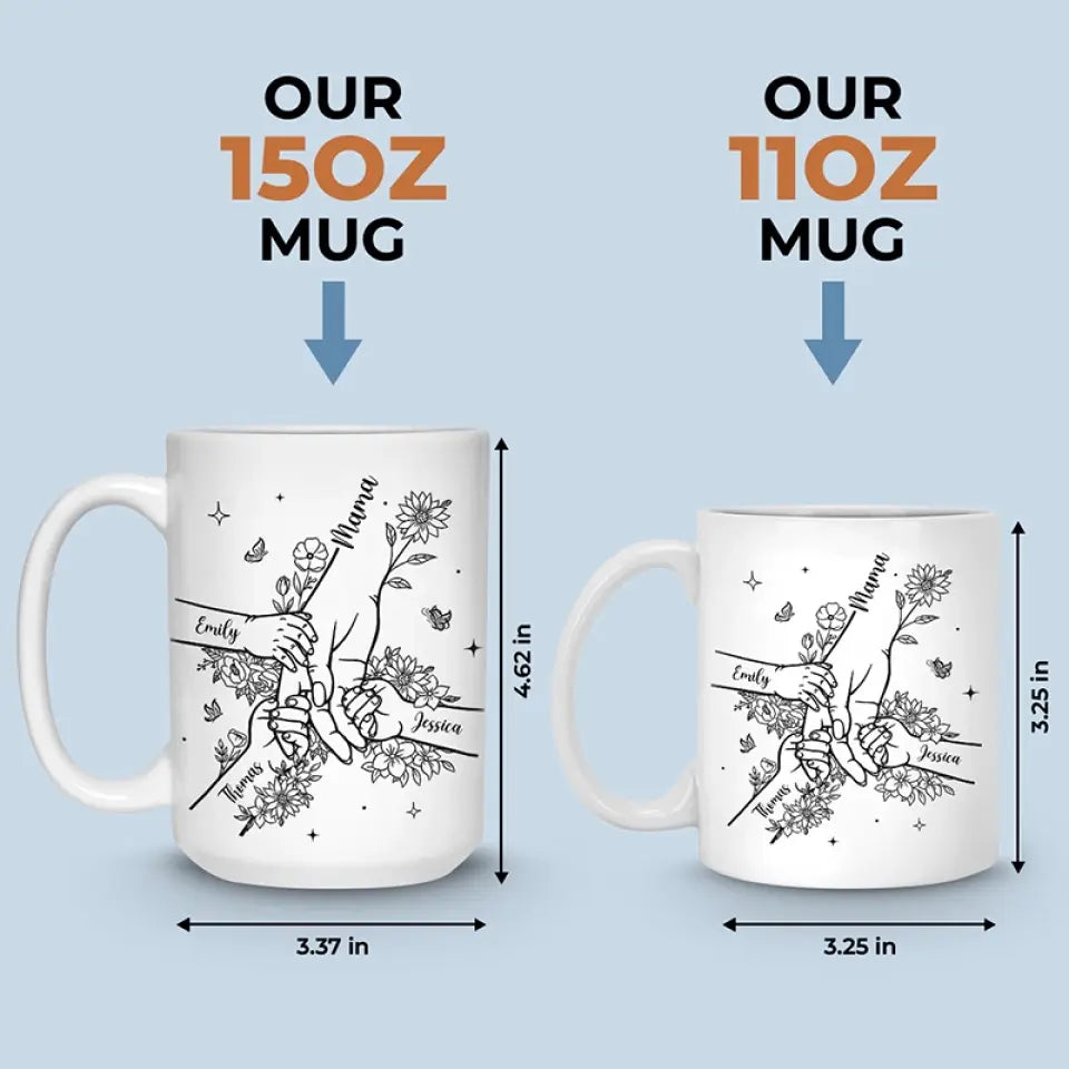 Stars Can’t Shine Without Darkness - Family Personalized Custom Mug - Mother's Day, Gift For Mom, Grandma