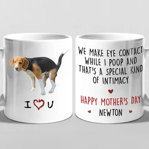 We Make Eye Contact - Dog & Cat Personalized Custom Mug - Mother's Day, Gift For Pet Owners, Pet Lovers