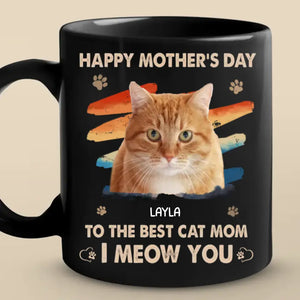 Custom Photo A Mother Must Think Twice - Dog & Cat Personalized Custom Black Mug - Mother's Day, Gift For Pet Owners, Pet Lovers