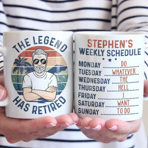 The Legend Has Retired - Personalized Custom Mug - Appreciation, Retirement Gift For Coworkers, Work Friends, Colleagues