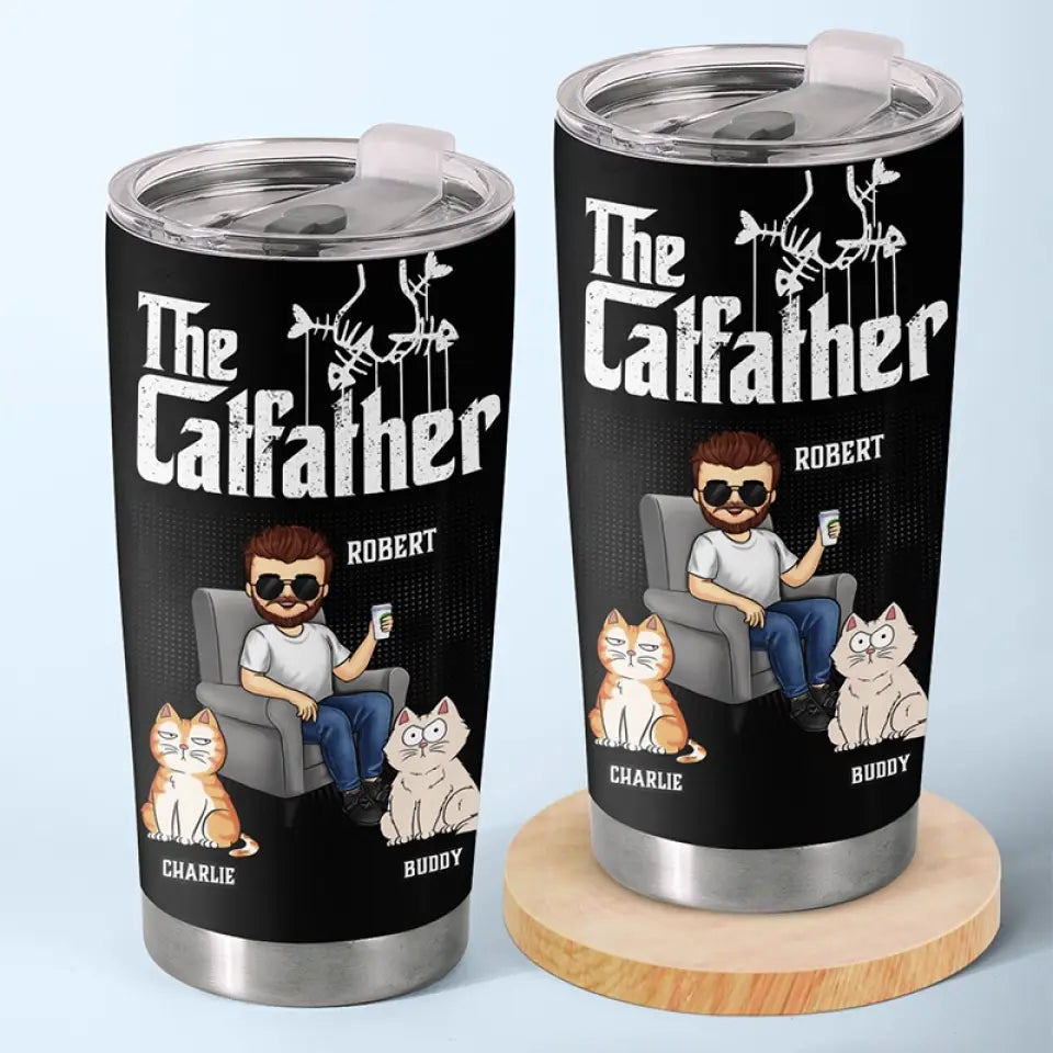 The Best Father We Adore - Dog & Cat Personalized Custom Tumbler - Father's Day, Gift For Pet Owners, Pet Lovers