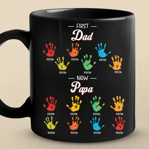 The Greatest Gift I Ever Received Was Having You As My Dad - Family Personalized Custom Black Mug - Father's Day, Gift For Dad, Grandpa