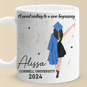 A New Journey Is Waiting For You - Family Personalized Custom Mug - Graduation Gift For Family Members, Siblings, Brothers, Sisters