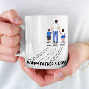 Happy Father's Day - Family Personalized Custom Mug - Father's Day, Gift For Dad