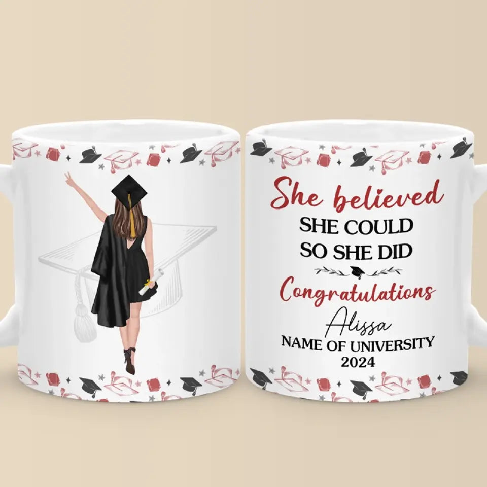 I Finally Graduated - Family Personalized Custom Mug - Graduation Gift For Family Members, Siblings, Brothers, Sisters