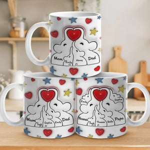 Family Is The Heart Of A Home - Family Personalized Custom 3D Inflated Effect Printed Mug - Gift For Family Members