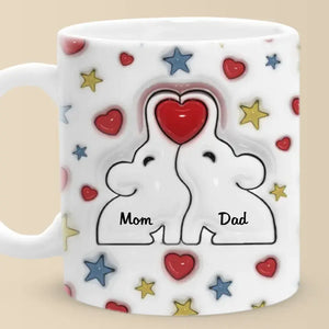 Family Is The Heart Of A Home - Family Personalized Custom 3D Inflated Effect Printed Mug - Gift For Family Members