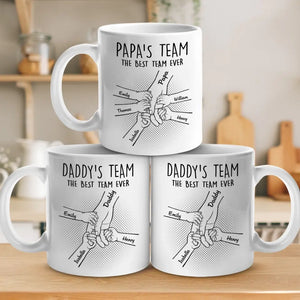 Happy Father's Day To The Best Dad Ever - Family Personalized Custom Mug - Father's Day, Gift For Dad, Grandpa