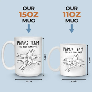 Happy Father's Day To The Best Dad Ever - Family Personalized Custom Mug - Father's Day, Gift For Dad, Grandpa