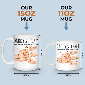 Together We Make The Best Team - Family Personalized Custom Mug - Father's Day, Gift For Dad, Grandpa