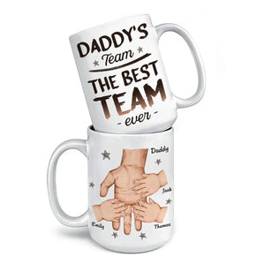 The Best Team Ever - Family Personalized Custom Mug - Father's Day, Gift For Dad, Grandpa