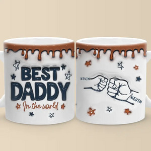 Best Papa In The World - Family Personalized Custom 3D Inflated Effect Printed Mug - Father's Day, Gift For Dad, Grandpa