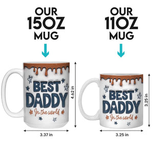 Best Papa In The World - Family Personalized Custom 3D Inflated Effect Printed Mug - Father's Day, Gift For Dad, Grandpa