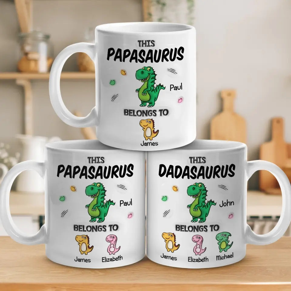 Nothing Can Describe My Love To You - Family Personalized Custom 3D Inflated Effect Printed Mug - Father's Day, Gift For Dad, Grandpa