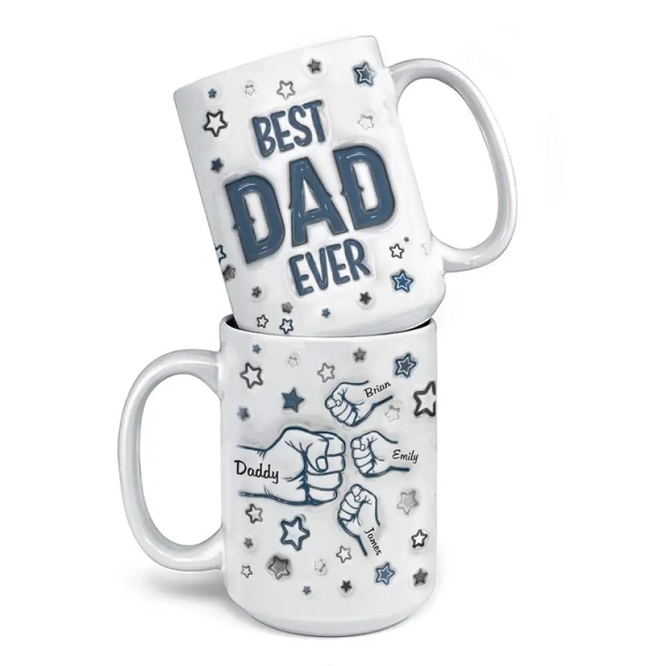 Nobody Else In The World Is Better Than My Dad - Family Personalized Custom 3D Inflated Effect Printed Mug - Father's Day, Gift For Dad, Grandpa