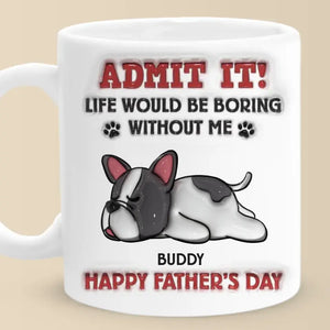 Cheers To The World’s Best Dog Dad - Dog Personalized Custom 3D Inflated Effect Printed Mug - Gift For Pet Owners, Pet Lovers