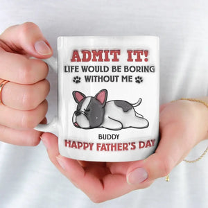 Cheers To The World’s Best Dog Dad - Dog Personalized Custom 3D Inflated Effect Printed Mug - Gift For Pet Owners, Pet Lovers