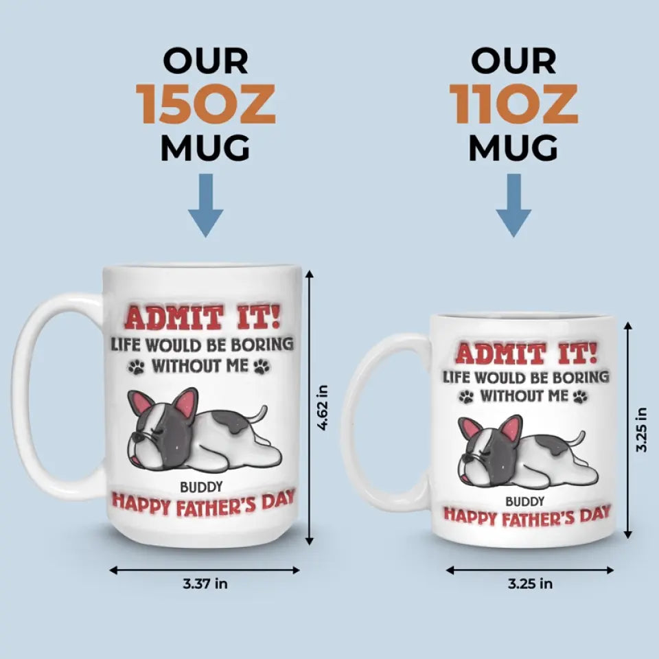 Cheers To The World’s Best Dog Dad - Dog Personalized Custom 3D Inflated Effect Printed Mug - Gift For Pet Owners, Pet Lovers