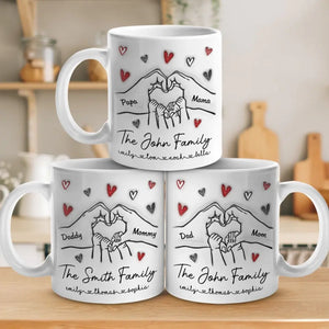 Together We Make One Beautiful Family - Family Personalized Custom 3D Inflated Effect Printed Mug - Gift For Family Members