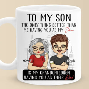 A Boy’s Best Friend Is His Mother - Family Personalized Custom Mug - Father's Day, Gift For Son