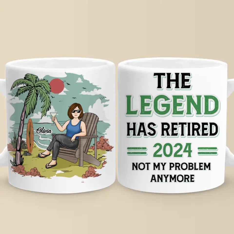 Not My Problem Anymore - Personalized Custom Mug - Appreciation, Retirement Gift For Coworkers, Work Friends, Colleagues