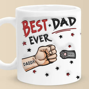 You Are The World's Best Cat Dad Ever - Dog & Cat Personalized Custom 3D Inflated Effect Printed Mug - Father's Day, Gift For Pet Owners, Pet Lovers