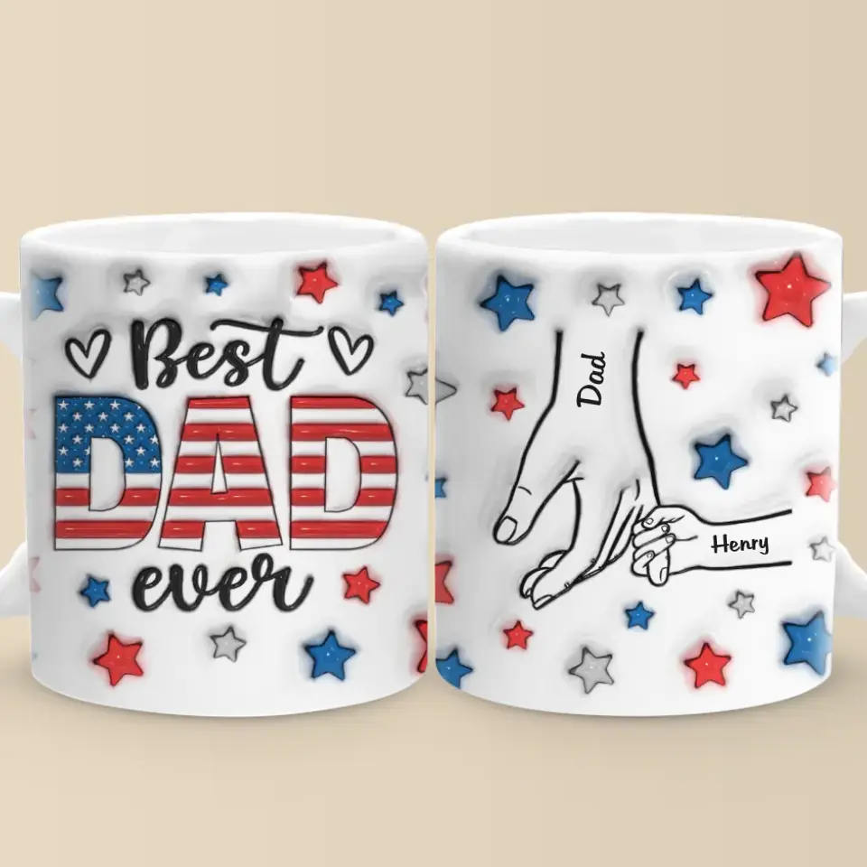 You Have To Deserve Your Father’s Love - Family Personalized Custom 3D Inflated Effect Printed Mug - Father's Day, Gift For Dad